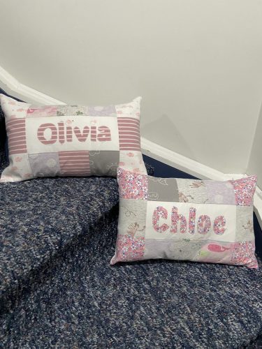 Baby clothes turned into pillows